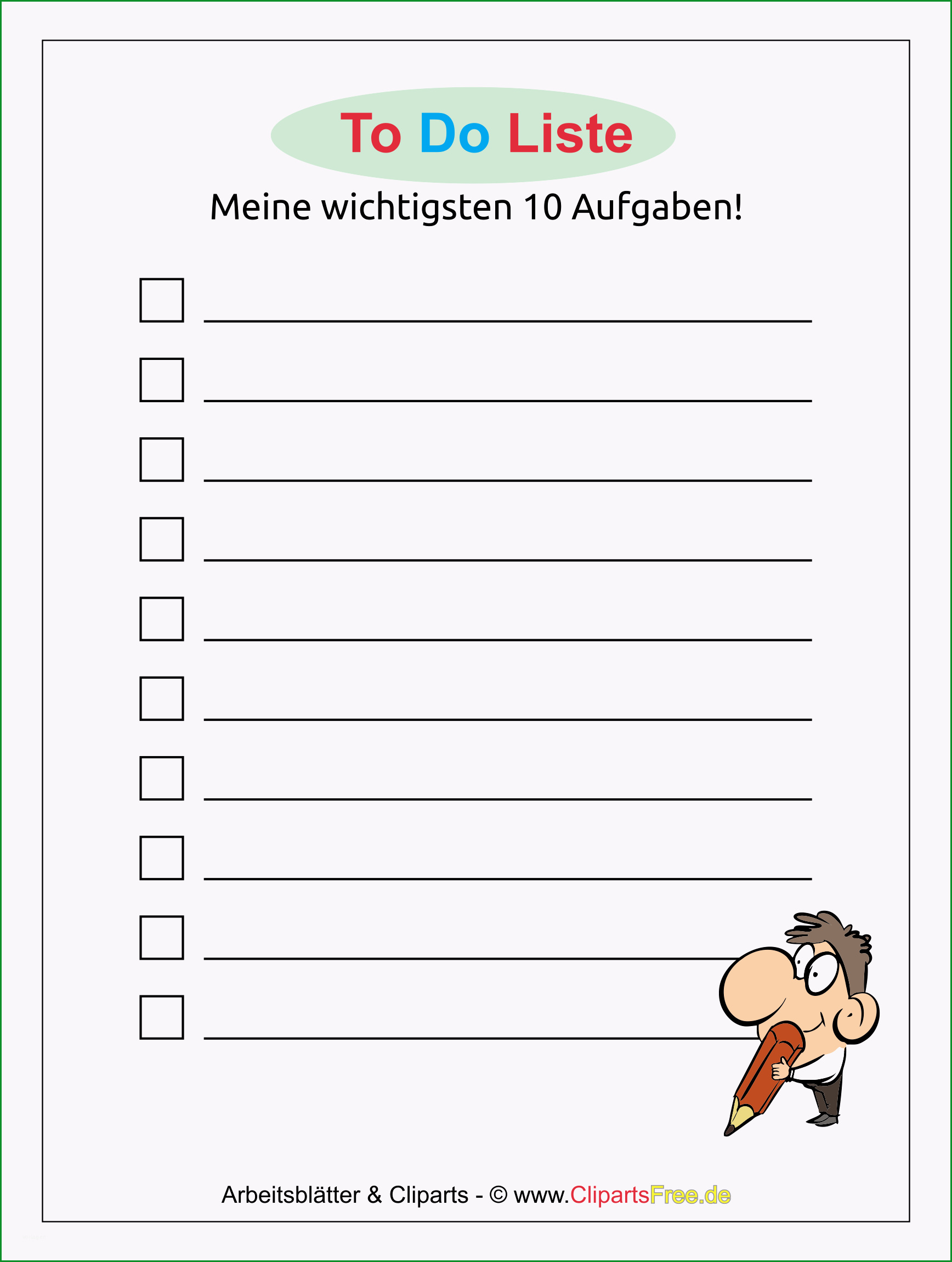 to do liste vorlage zum ausdrucken