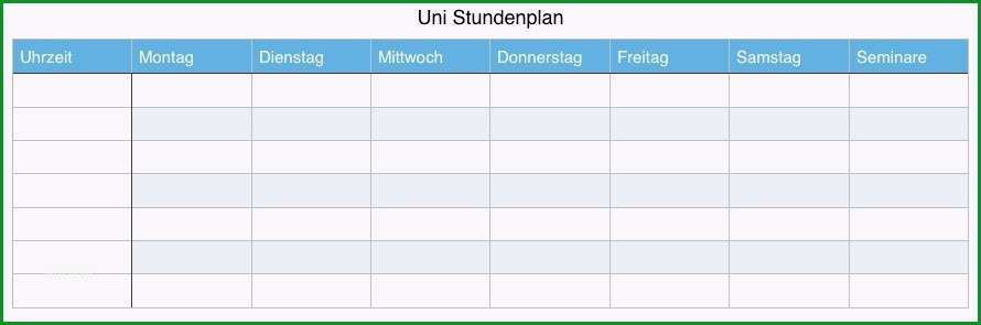 uni stundenplan