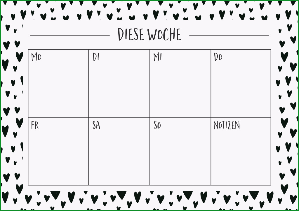 wochenplan freebie