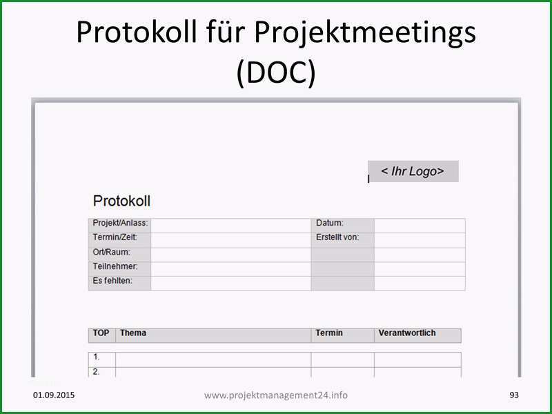 Überraschen Word Vorlage Zur Erstellung Von Protokollen