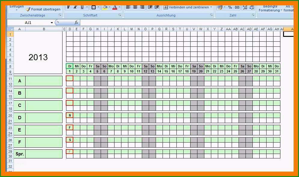 10 excel schichtplan vorlage