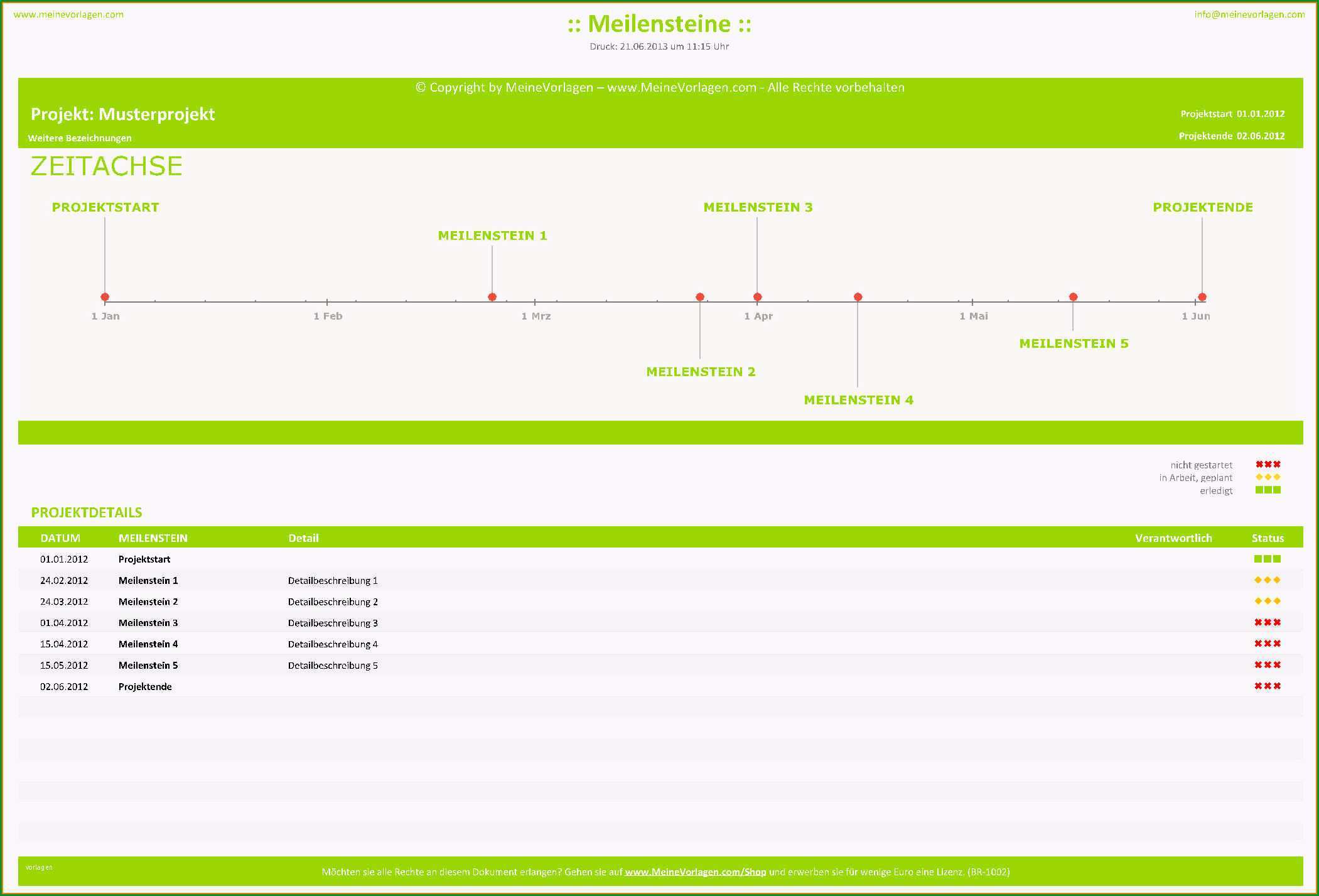 12 meilensteinplan vorlage