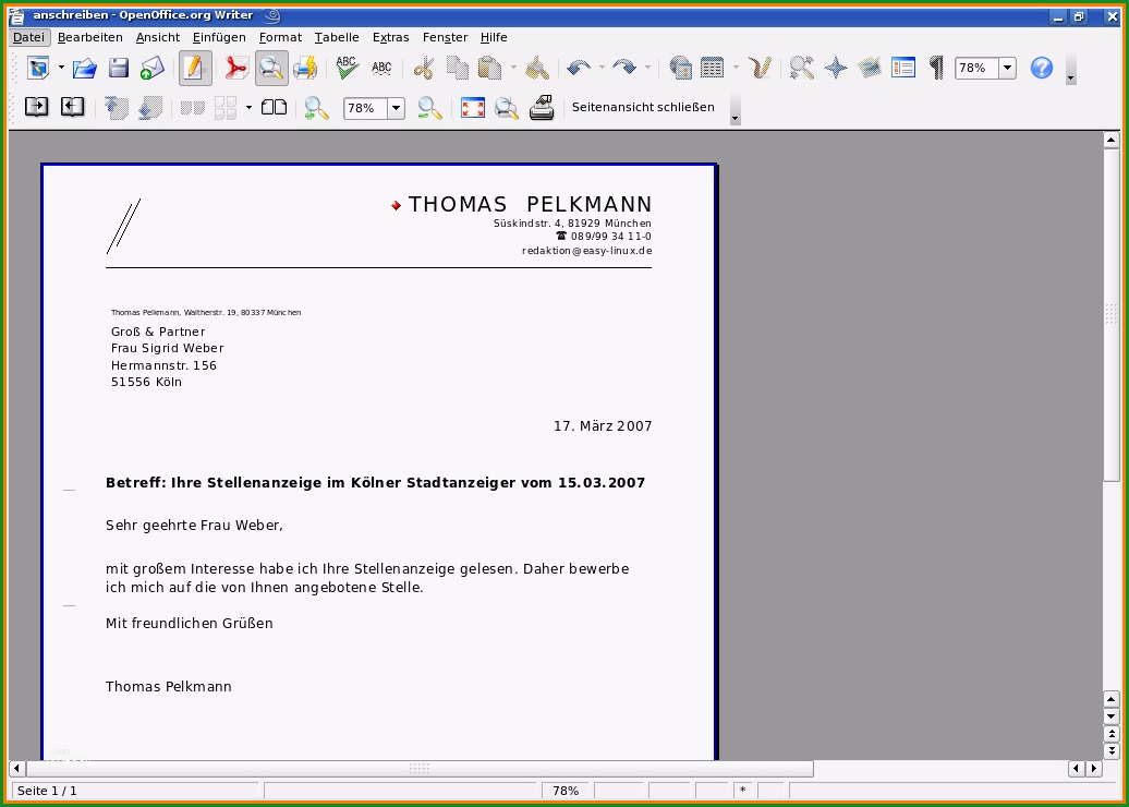 13 geschaftsbrief vorlage openoffice