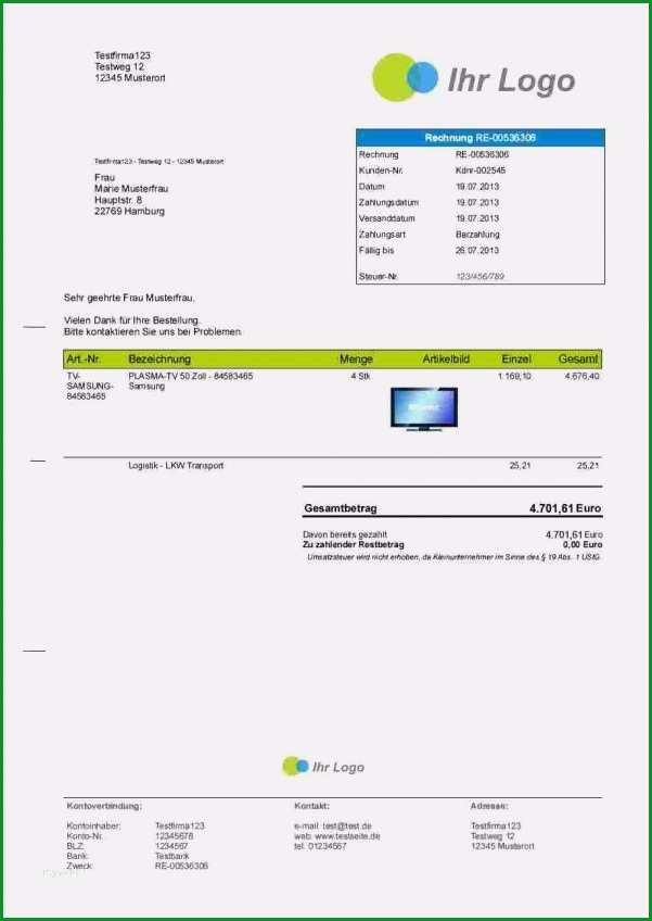 14 rechnung schreiben als privatperson vorlage