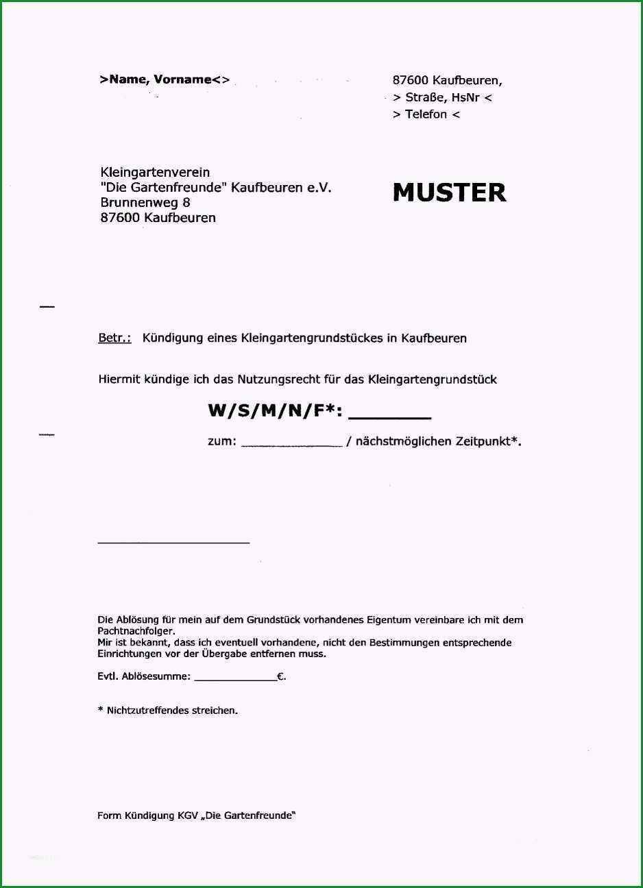 15 kundigungsschreiben verein muster