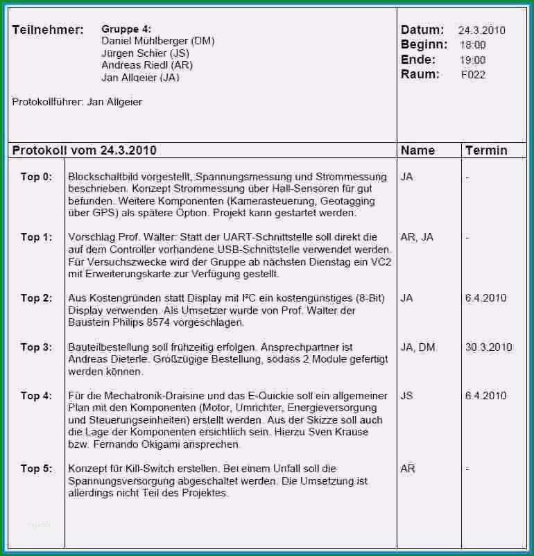 17 ein protokoll schreiben beispiel