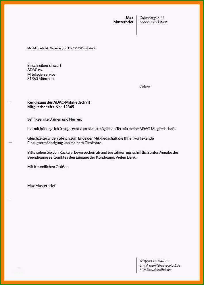 18 kundigung sportverein vorlage word