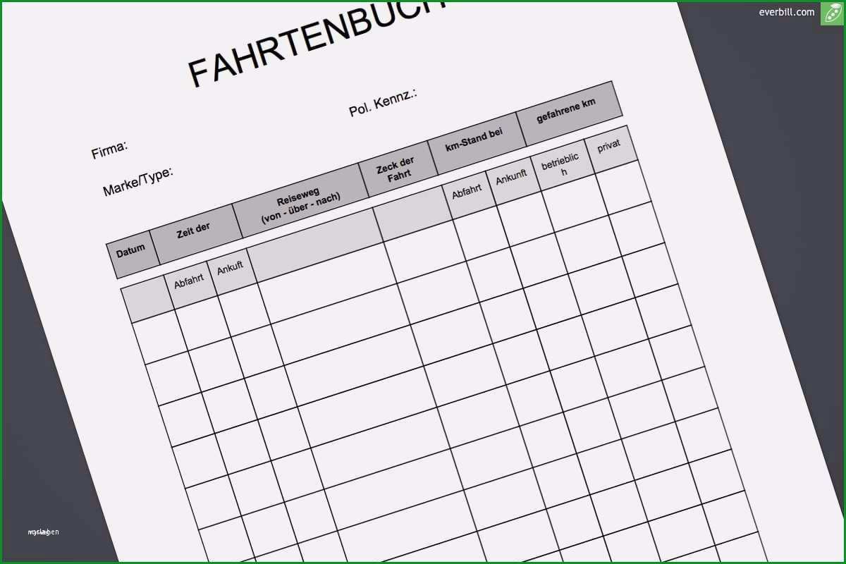 9 fahrtenbuch vorlage finanzamt