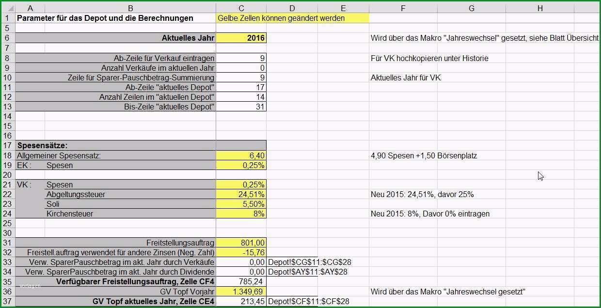 Aktiendepot in Excel verwalten