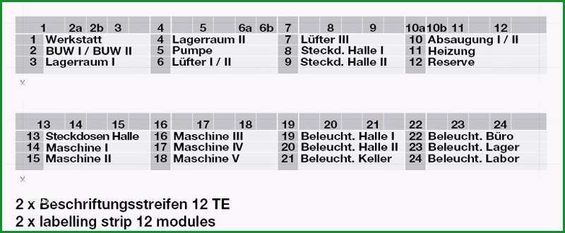 beschriftung unterverteilung vordruck