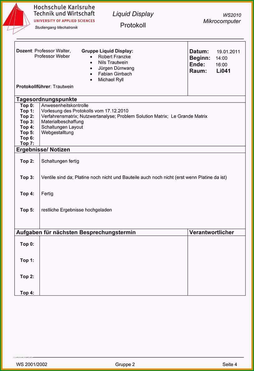 besprechungsprotokoll vorlage word erstaunliche 5 protokoll vorlage word