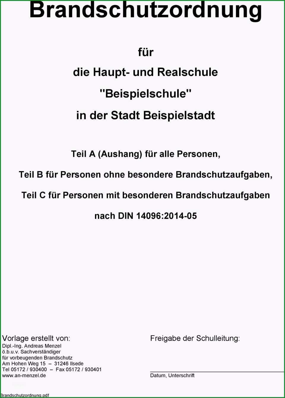 Brandschutzordnung fuer teil a aushang fuer alle personen teil b fuer personen ohne besondere brandschutzaufgaben