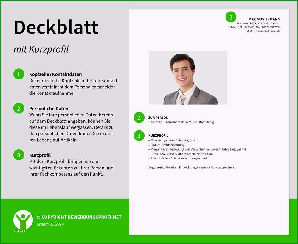 Deckblatt Bewerbung Muster Hintergrundwissen