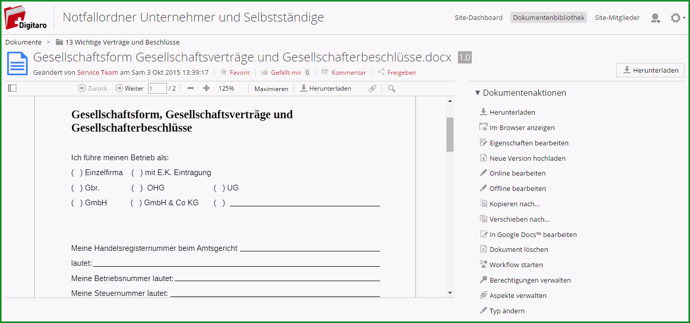 digitaler notfallordner fuer unternehmen