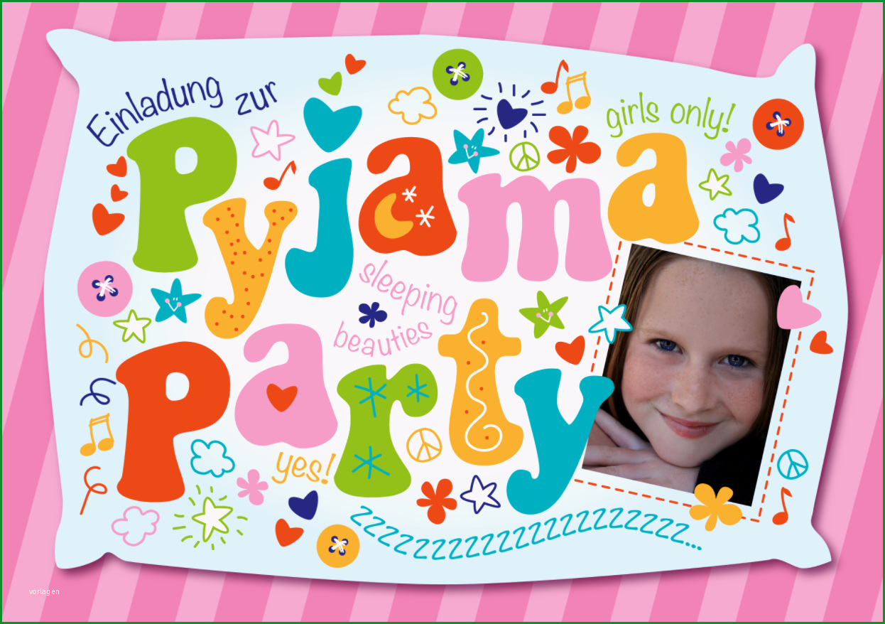 einladung zur pyjama party