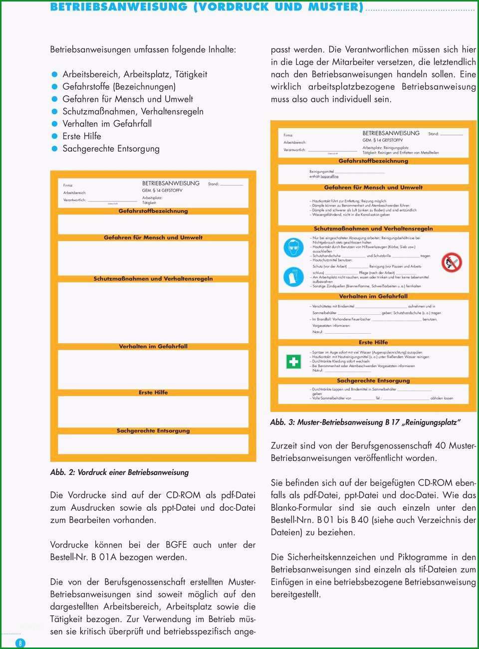 betriebsanweisung gefahrstoffe muster