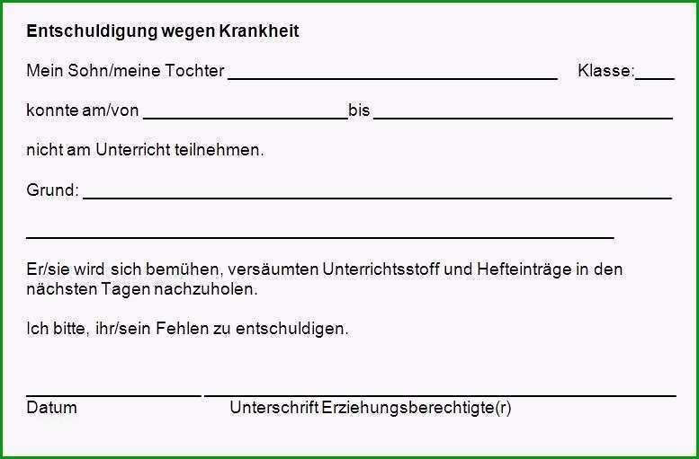 entschuldigung schule vorlage krank erstaunliche entschuldigung schule vorlage pdf free vorlagen 2