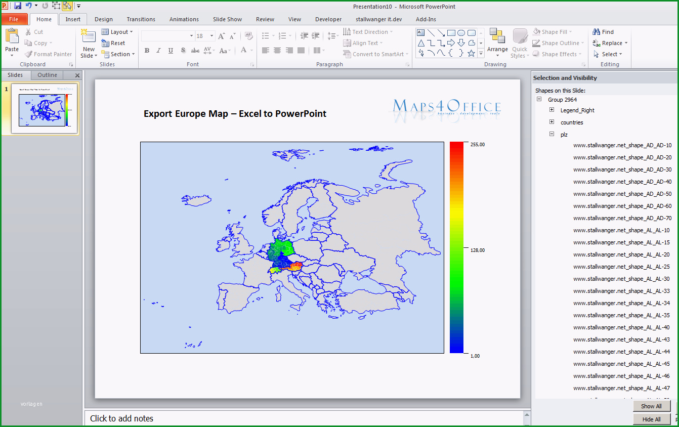 europakarte powerpoint