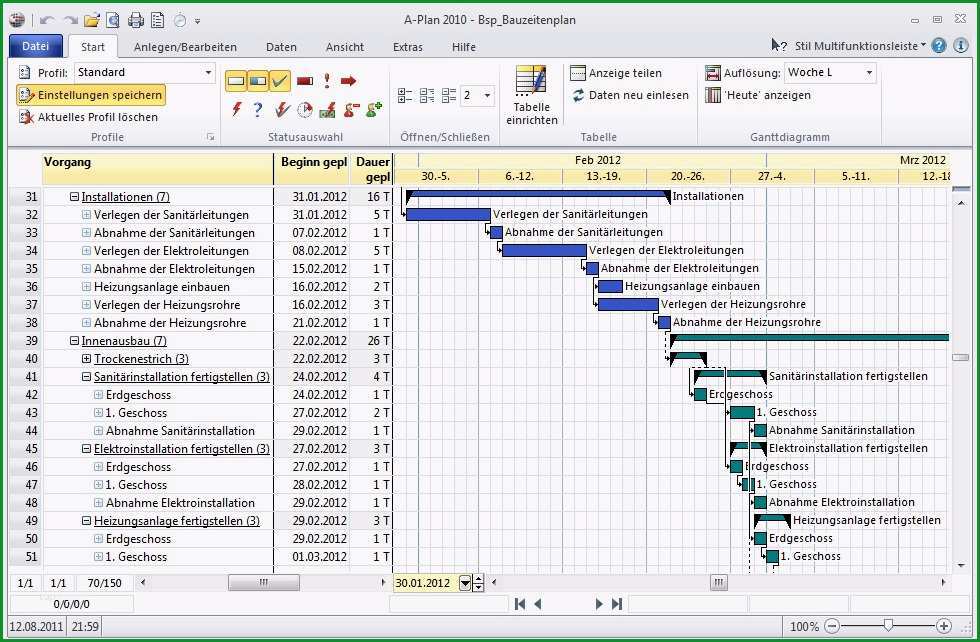 Ungewöhnlich Excel Bauzeitenplan Vorlage Inspiration A Plan