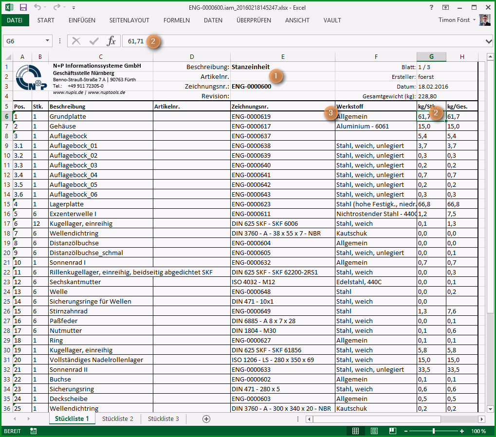 export von excel stuecklisten aus inventor