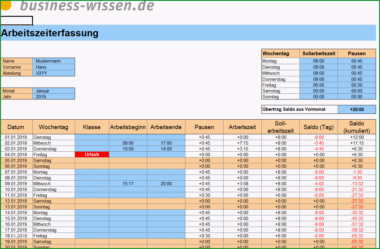 excel urlaubsplaner 2019