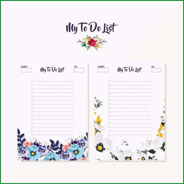 floral to do list designs