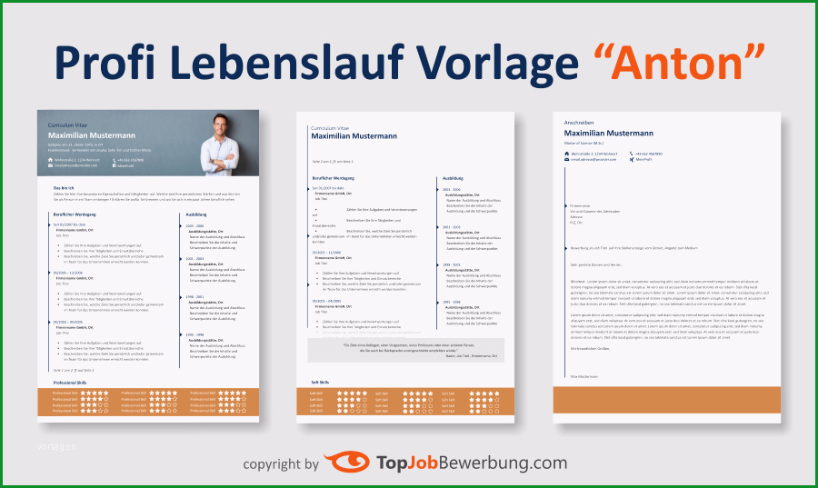 lebenslauf vorlage anton