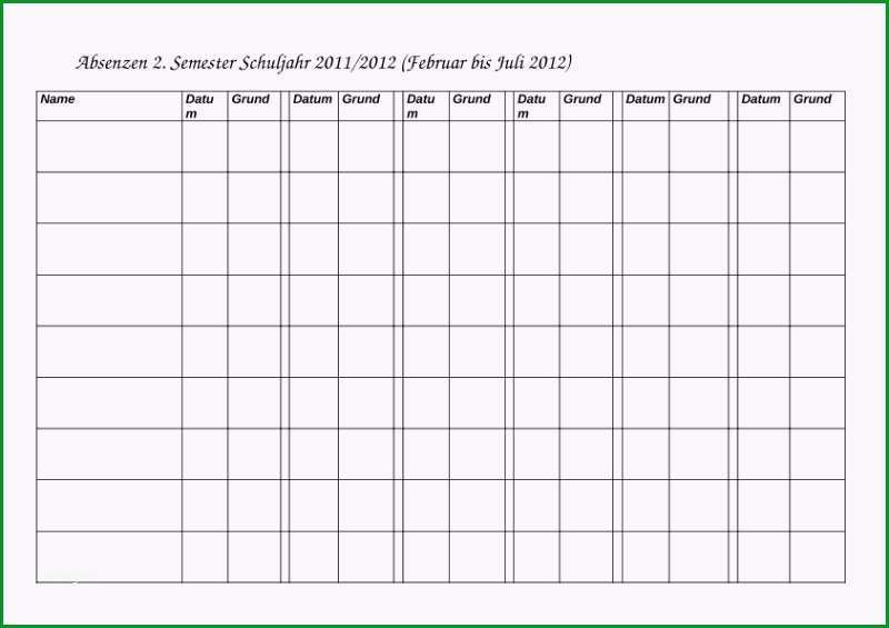 lernplan vorlage excel