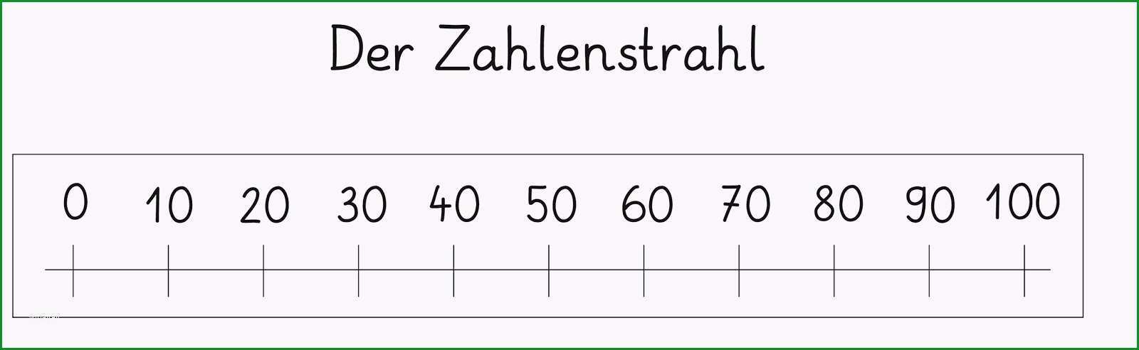 lernstubchen der zahlenstrahl bei zahlenstrahl bis 100 zum ausdrucken