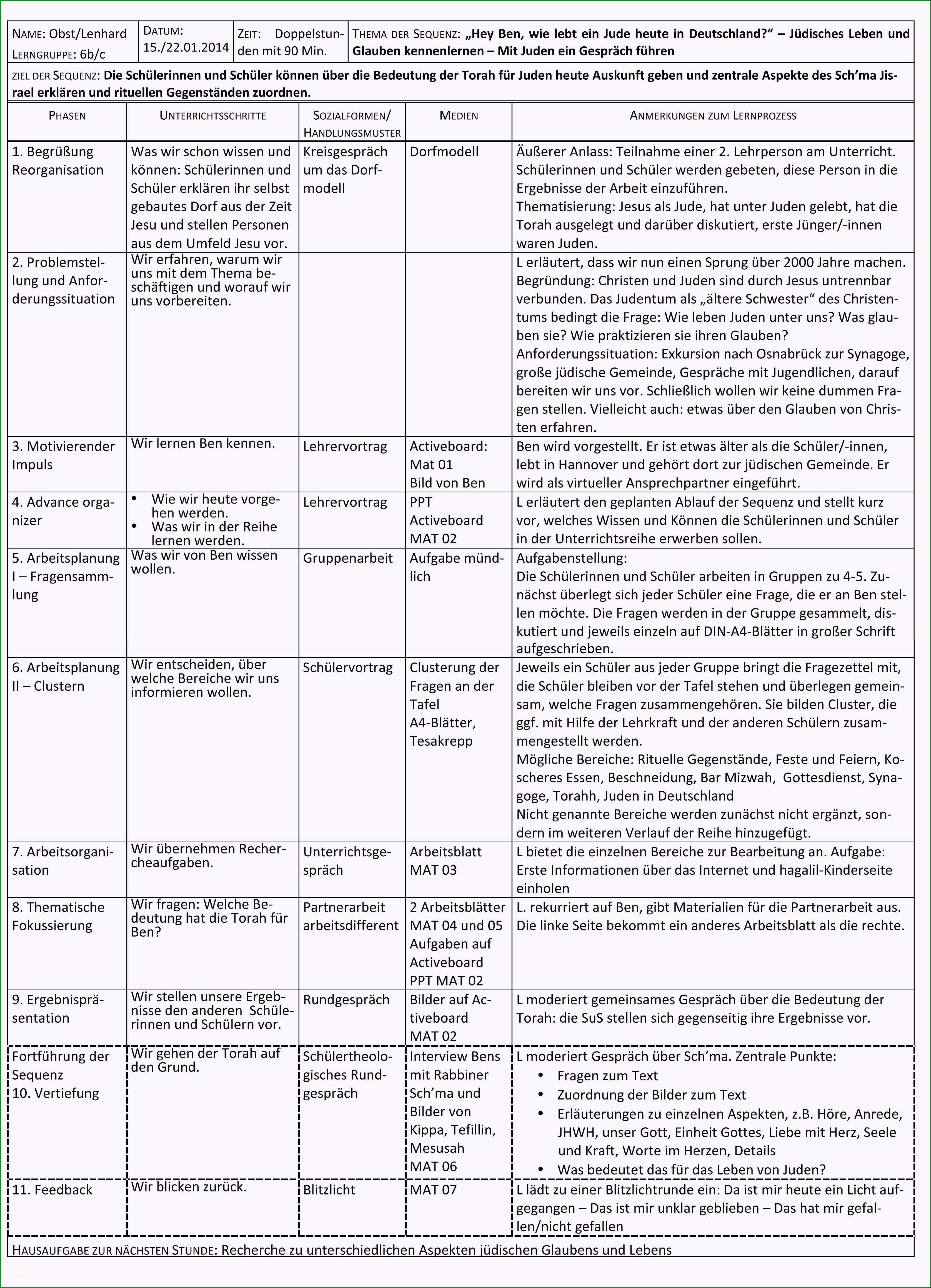 15 Sensationell Unterrichtsentwurf Vorlage Kostenlos Für Sie 1