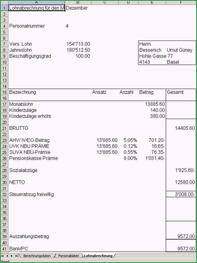 lohn und gehaltsabrechnung vorlage beste lohnabrechnung vorlage