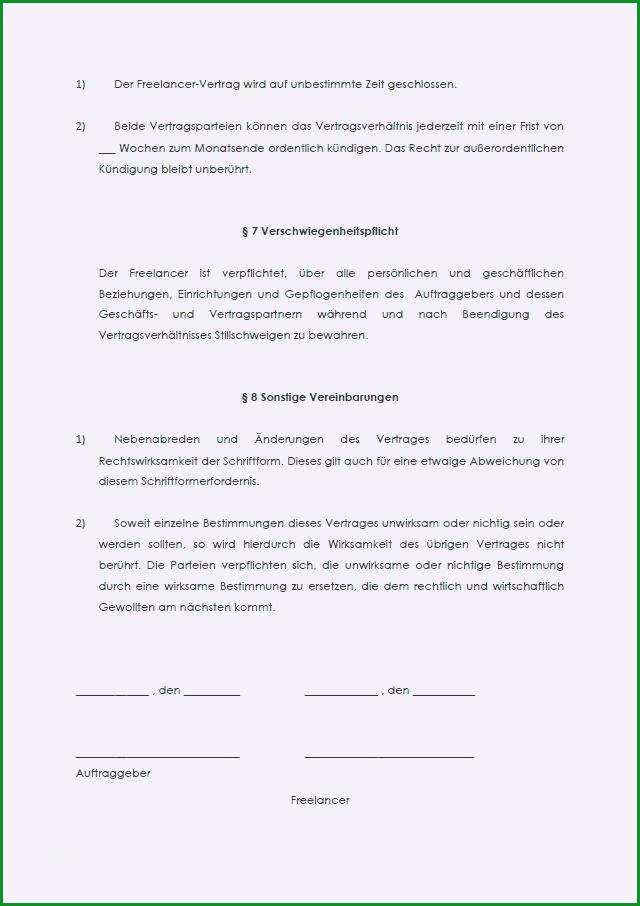 muster kundigung vertrag unglaubliche 9 vertrag vorlage