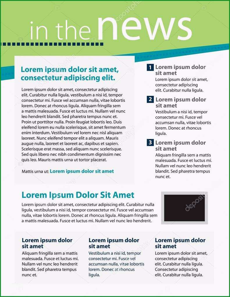 stock illustration newsletter template layout