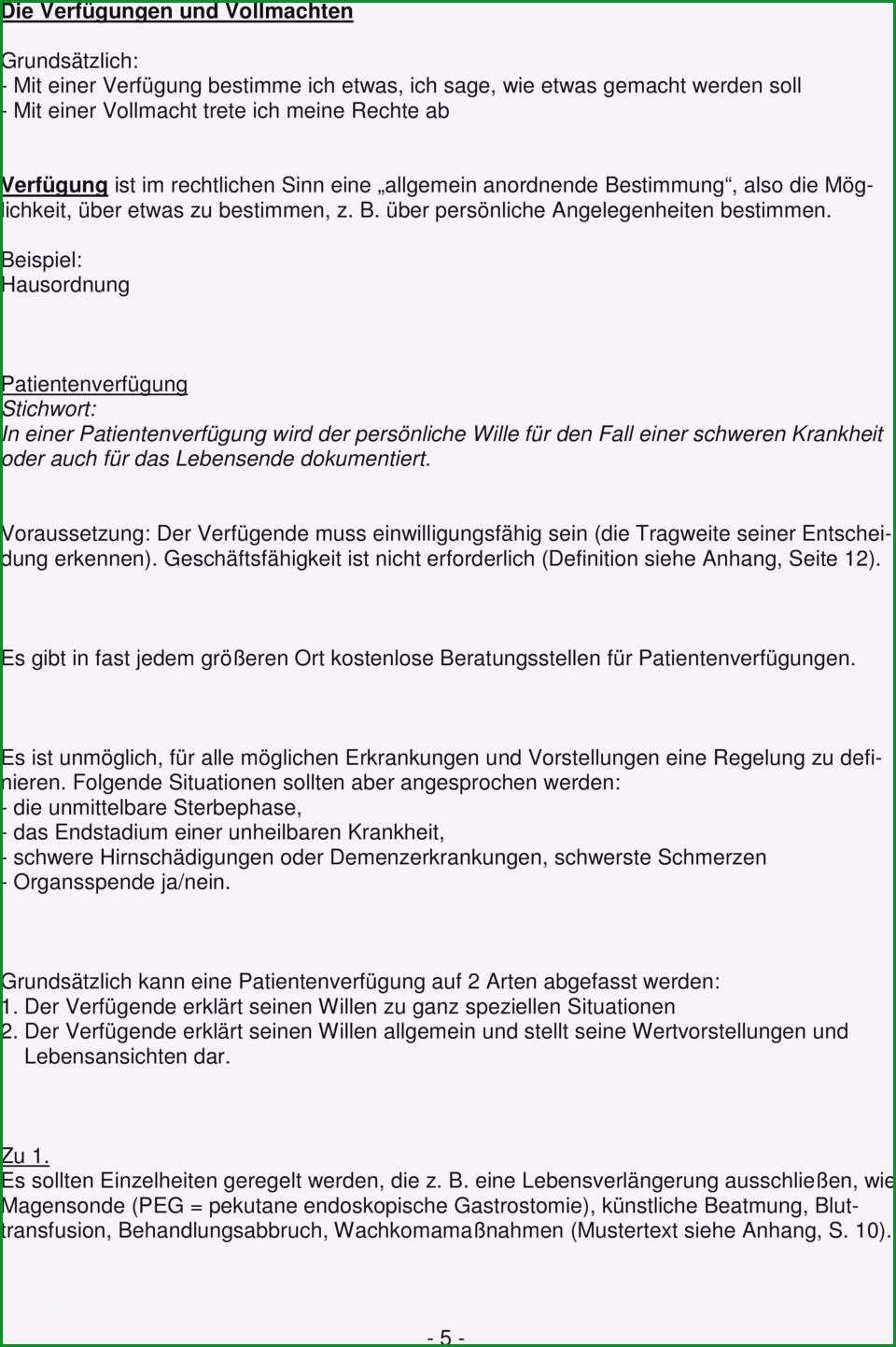 patientenverfugung vorlage kostenlos