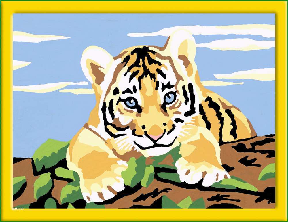 ravensburger kleiner tiger malen nach zahlen 18x13 cm
