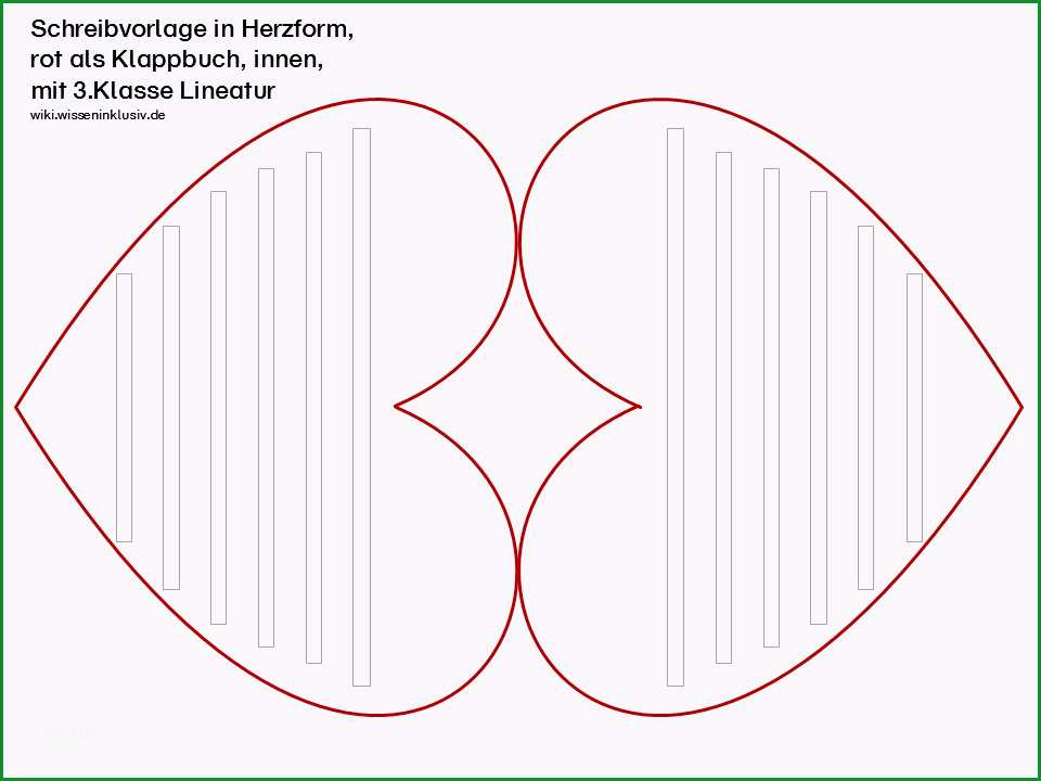 schreibvorlage in herzform