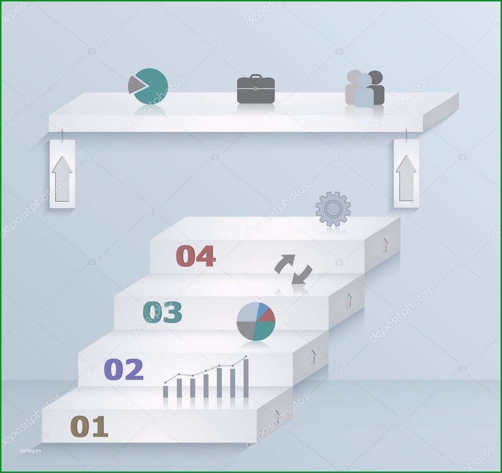 stock illustration strategic paper template infographics step by step