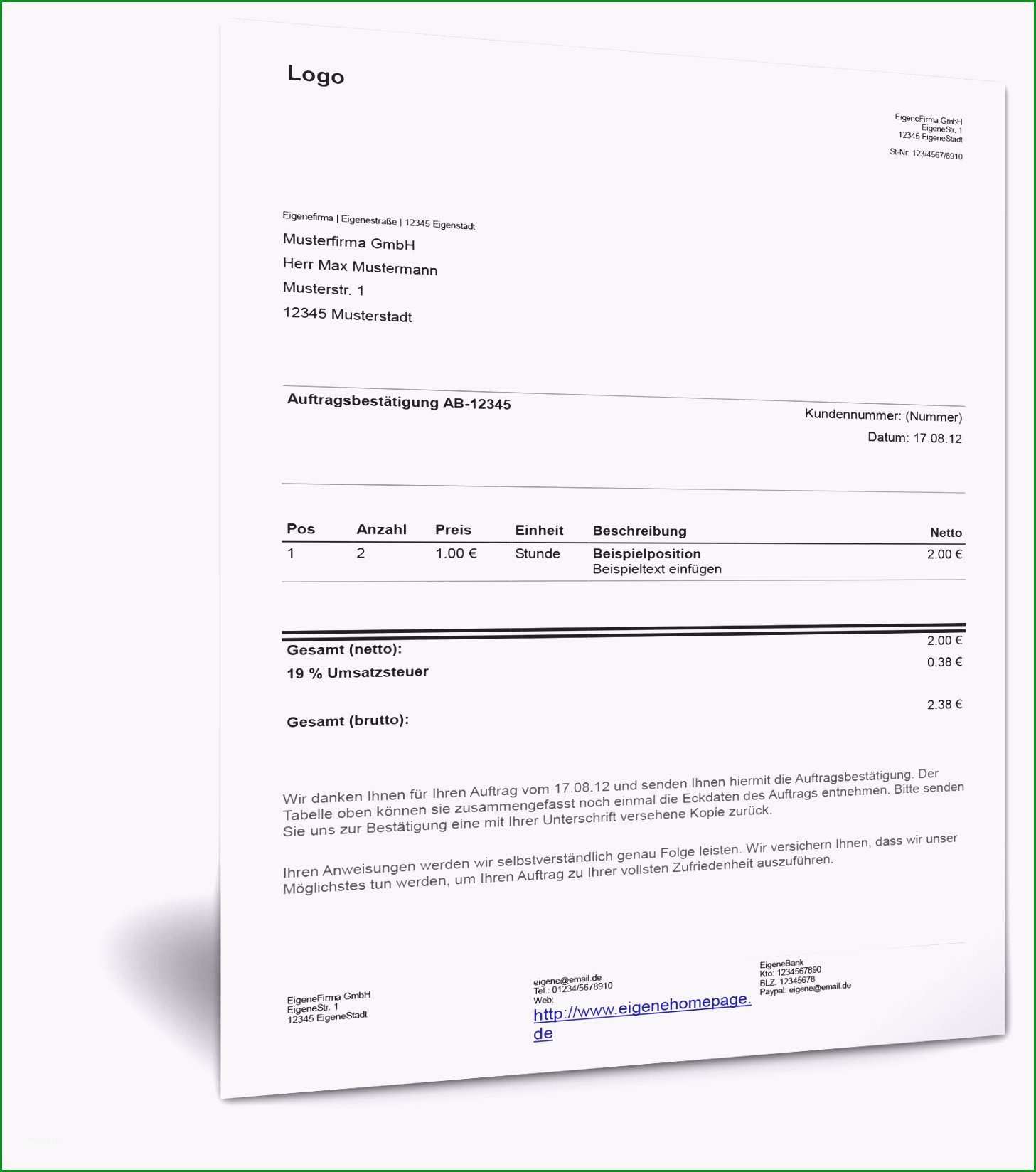 widerspruch rechnung muster