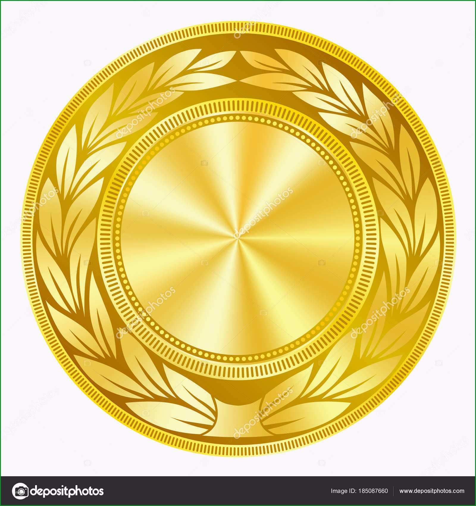 Ungewöhnlich Vergoldete Medaille Vorlage Mit Polierten Glanz Effekt