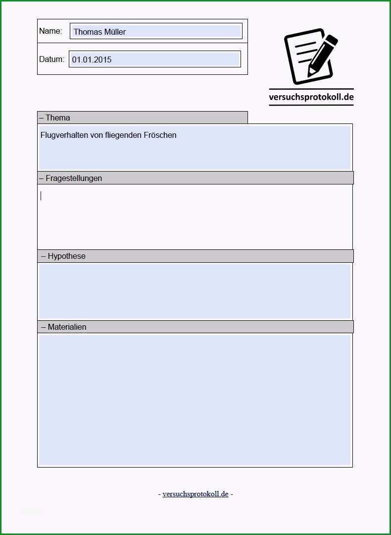 Erstaunlich Versuchsprotokoll Grundschule Vorlage Für Deinen Erfolg 2