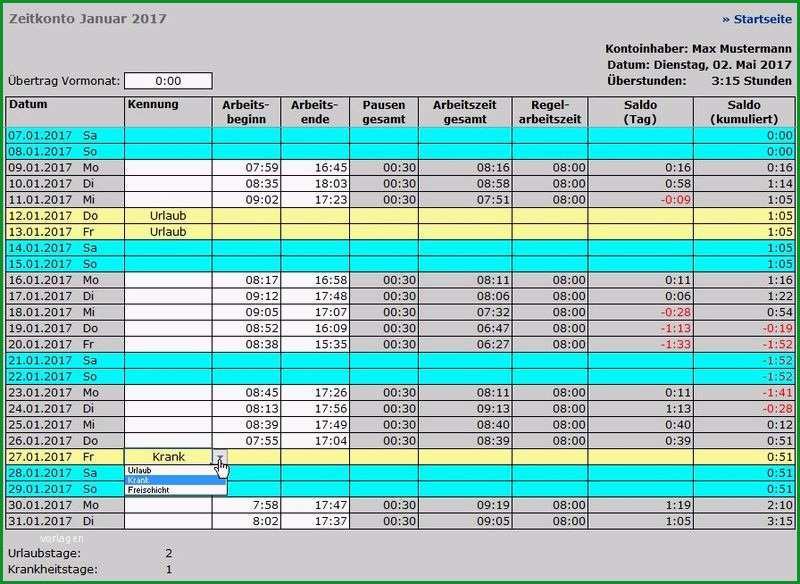 Ungewöhnlich Zeiterfassung Kostenlos Excel Vorlage Luxus