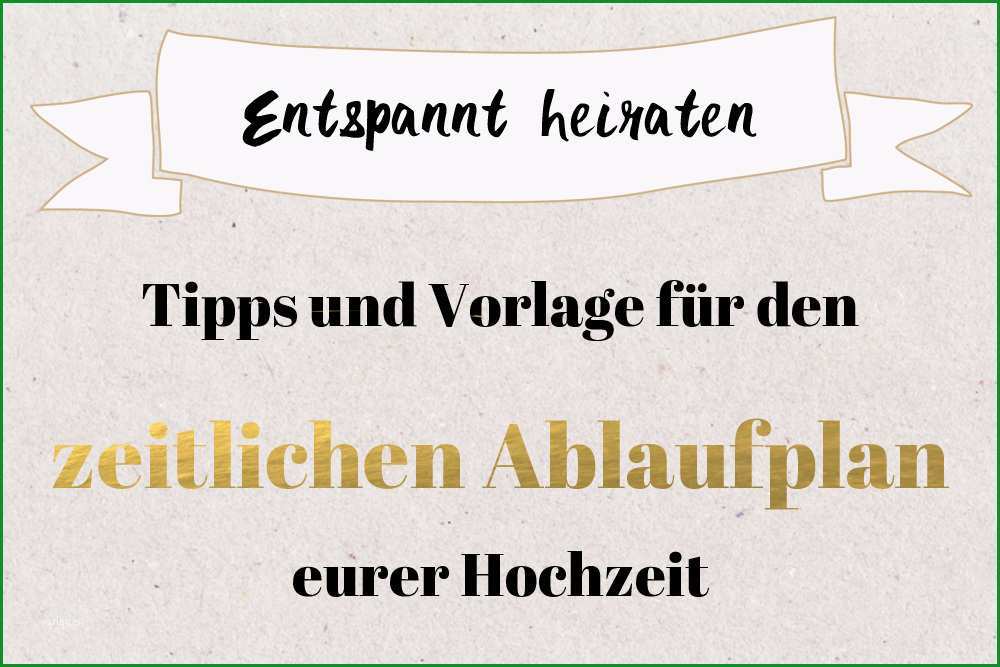 zeitlicher ablaufplan hochzeit vorlage