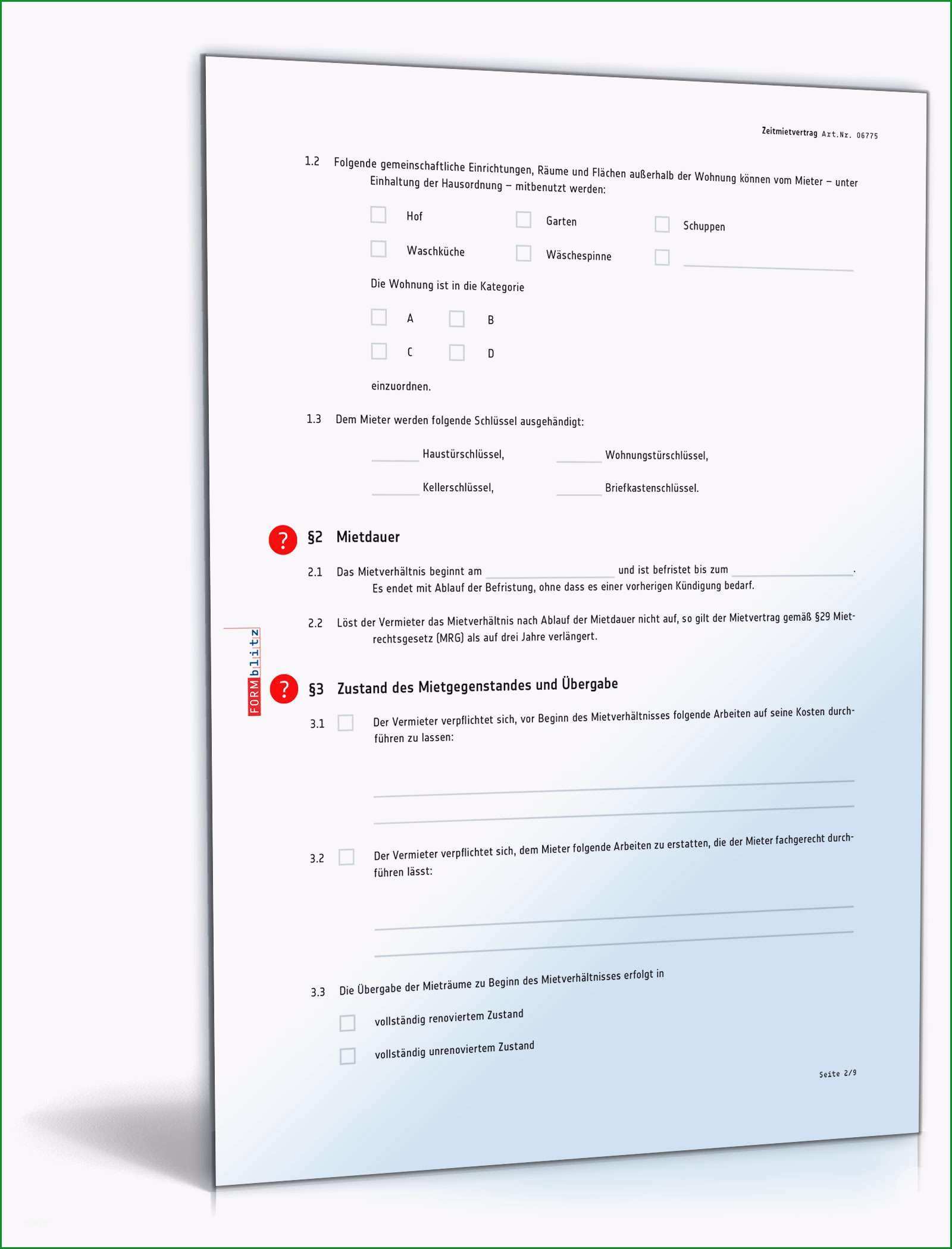 zeitmietvertrag oesterreich