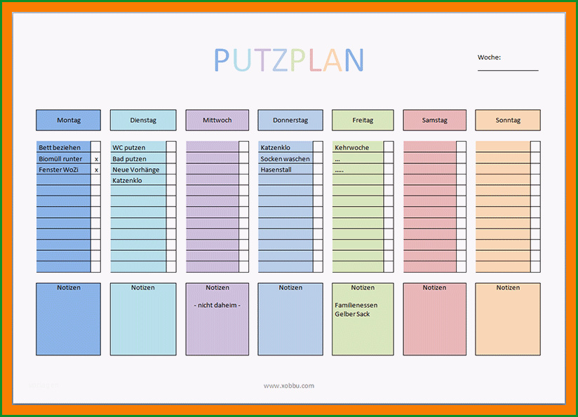 Unglaublich 10 Haushaltsplan Mit Kindern Vorlage