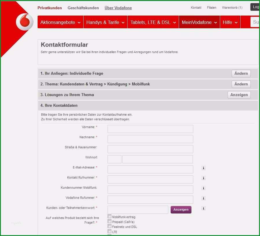 16 vodafone kundigung vorlage pdf