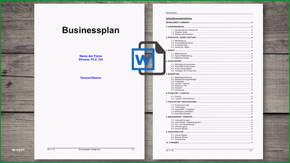 businessplan vorlage
