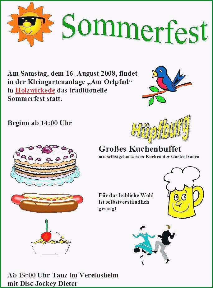 Unglaublich Das Beste Von Einladung Zum Sommerfest Oder Trend