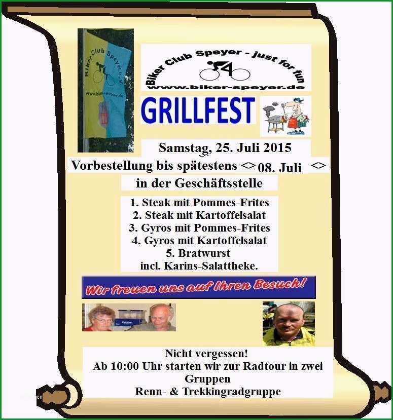 einladung zur radtour mit grillfest am samstag 25 juli 2015
