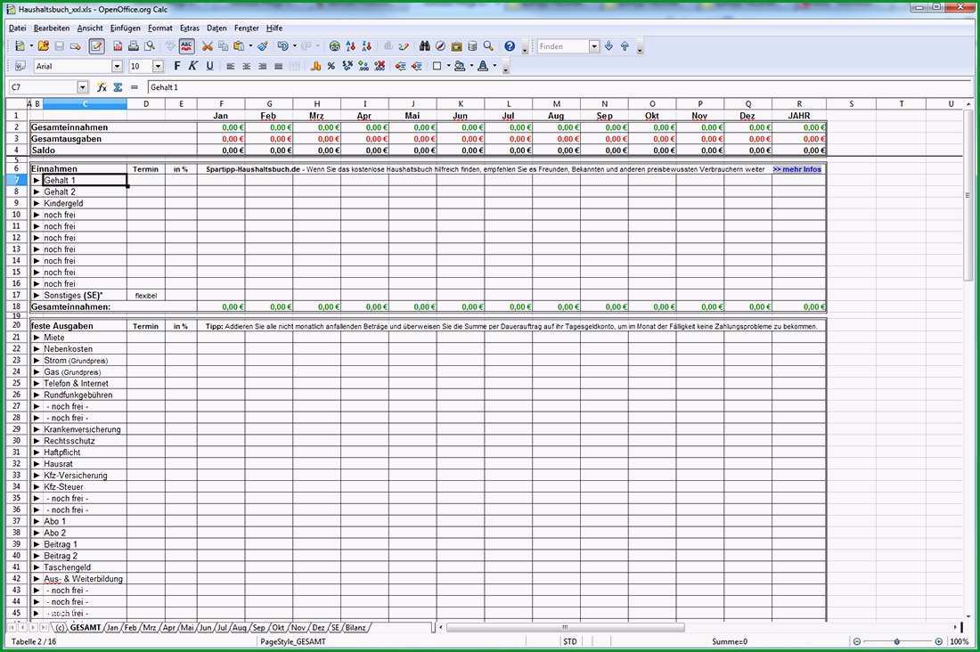 einnahmen ausgaben excel vorlage privat spartipp haushaltsbuch shareware de