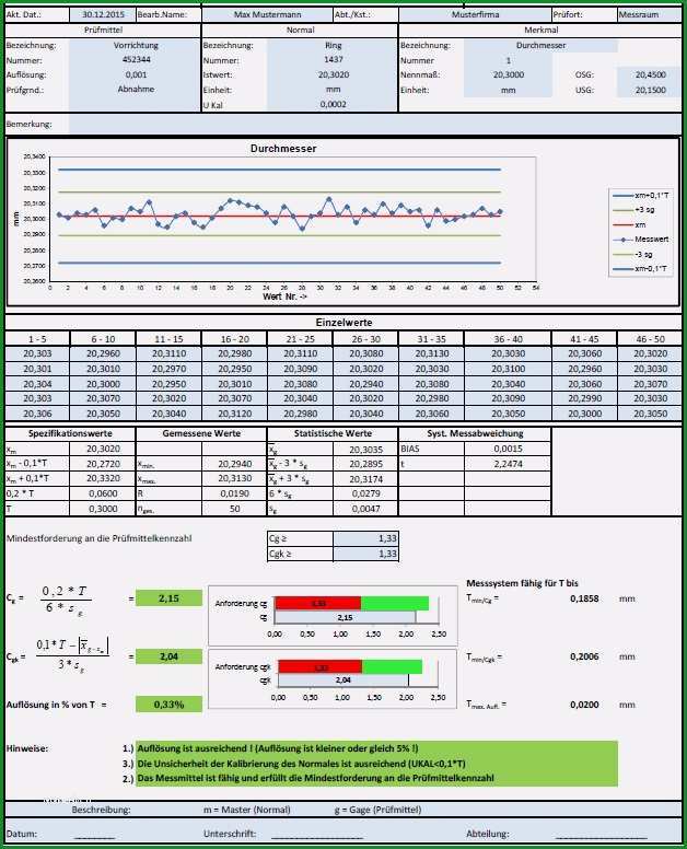 erstmusterprufbericht vda vorlage excel fabelhaft supply chain management msa verfahren 2 excel